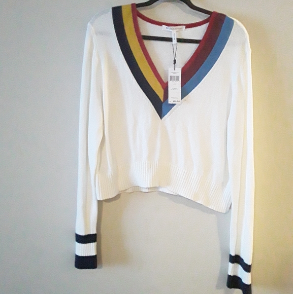 BCBGeneration Womens NEW 6Color Vneck Crop Sweater - Picture 2 of 14